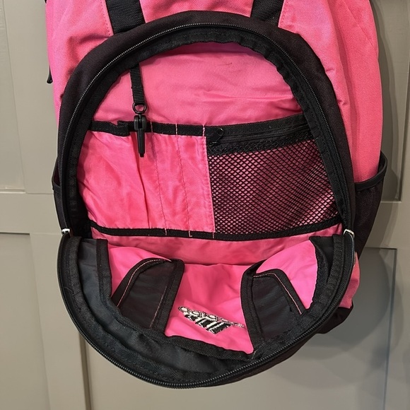 Adidas Backpack Pink & Black Laptop Bag Organizer Pockets - Picture 4 of 7